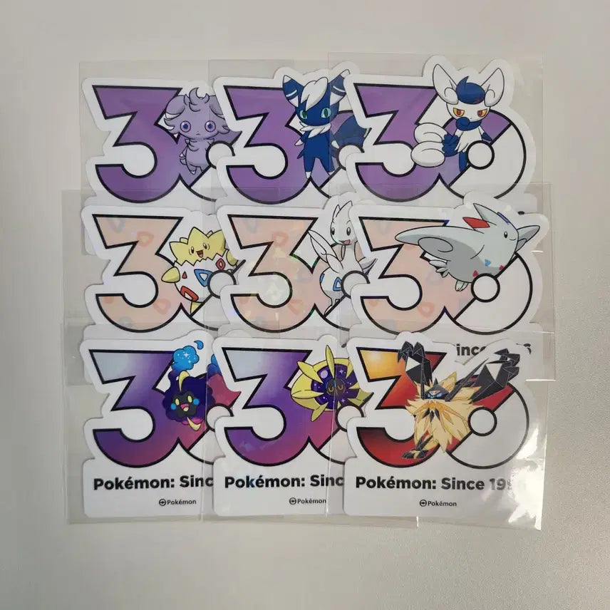 [BUNJANG] Pokemon 30th Anniversary Stickers - Assorted Characters (65 Types) / 포켓몬 30주년 스티커 냐스퍼 피츄 팬텀 마휘핑 외 32종