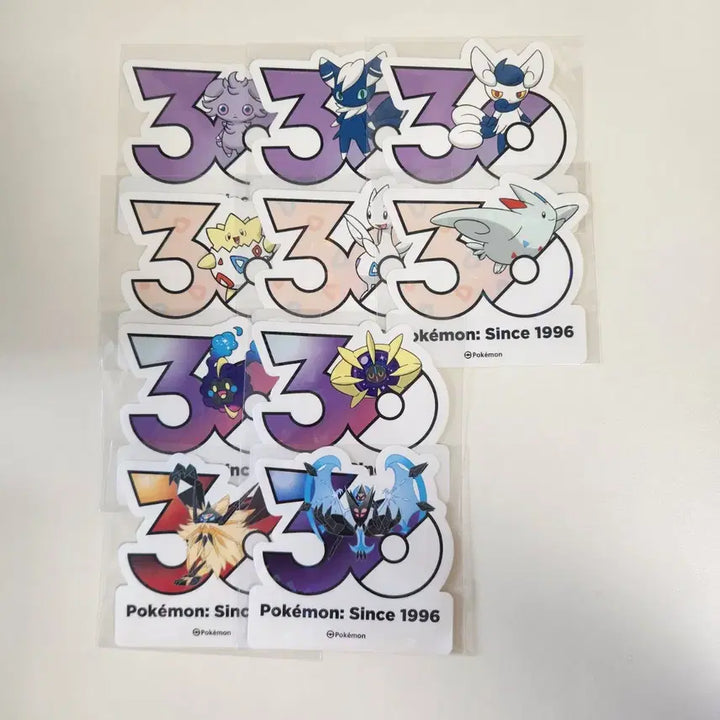 [BUNJANG] Pokemon 30th Anniversary Stickers - Assorted Characters (65 Types) / 포켓몬 30주년 스티커 피카츄 피츄 팬텀 마휘핑 외 34종