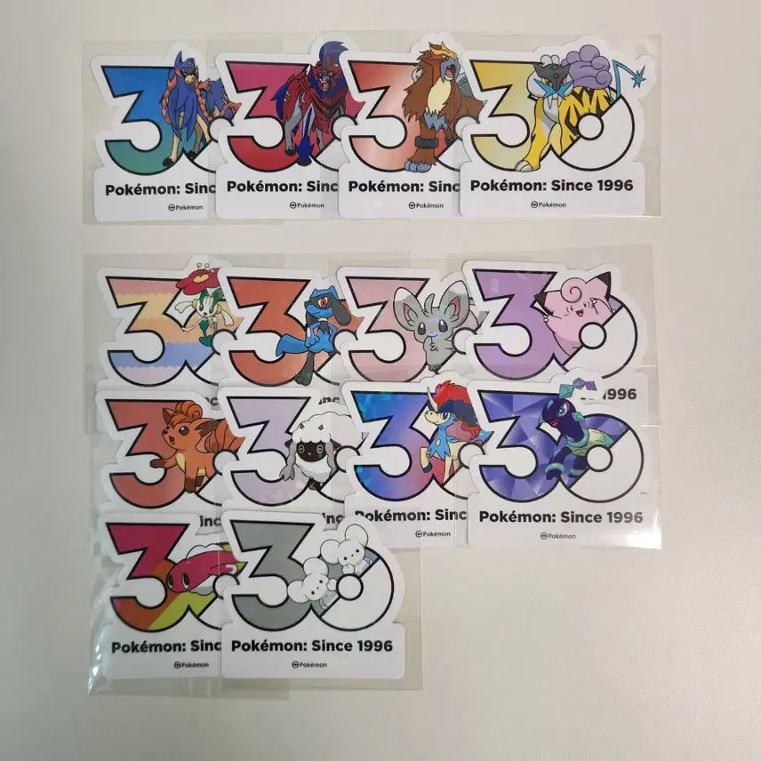 [BUNJANG] Pokemon 30th Anniversary Stickers - Assorted Characters (65 Types) / 포켓몬 30주년 스티커 냐스퍼 피츄 팬텀 마휘핑 외 32종