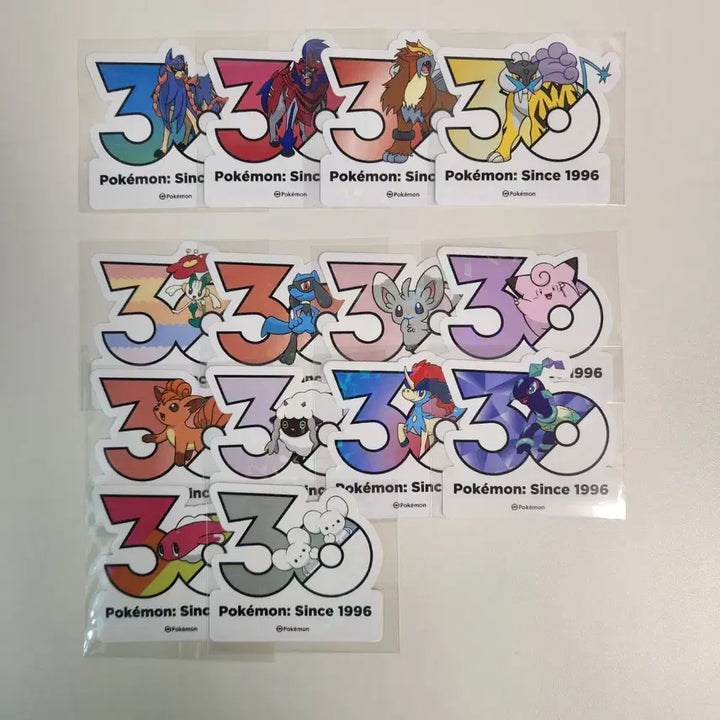 [BUNJANG] Pokemon 30th Anniversary Stickers - Assorted Characters (65 Types) / 포켓몬 30주년 스티커 냐스퍼 피츄 팬텀 마휘핑 외 32종