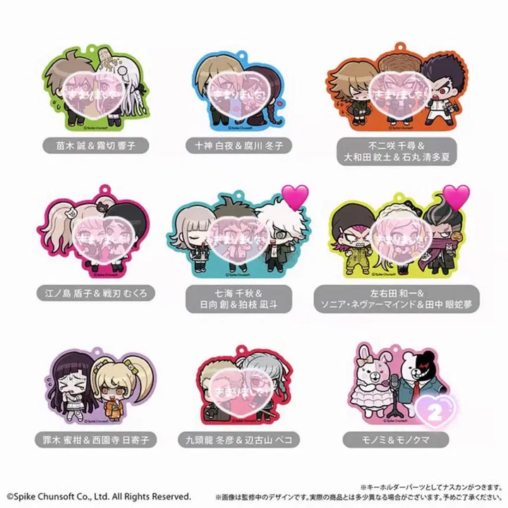 [BUNJANG] Danganronpa (Dangan Ronpa) Unreleased Shooters Tapioca Acrylic Keyring &amp; Can Badge Set / 단간론파 무인 슈단 타피오카 아크릴 키링 캔뱃지 키체인 분철 공구