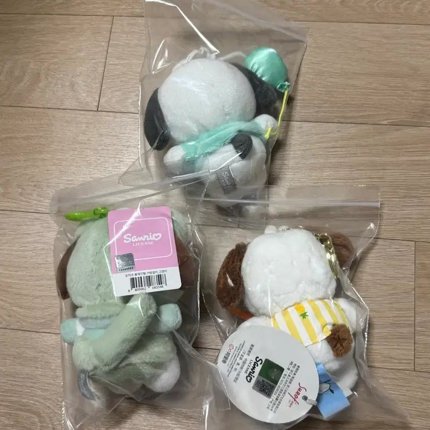 [BUNJANG] Sanrio Pochacco Doll Keychain 3-Piece Set / 산리오 포차코 인형 키링 3종 세트