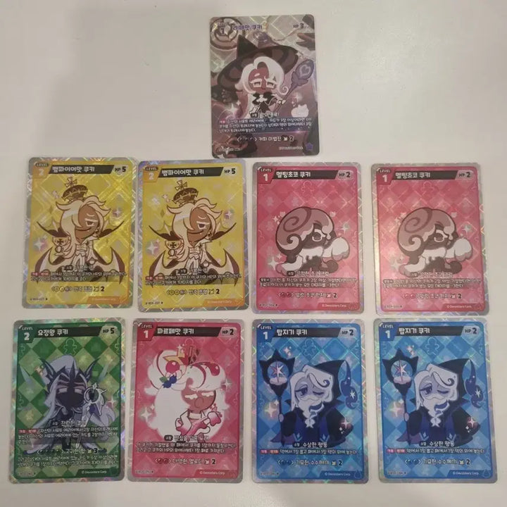 [BUNJANG] Cookie Run Card Game Season 9 Latte-flavored Fairy King Set (9 Cards) / 쿠키런 카드게임 9탄 R 라떼맛 탑지기 요정왕 9장 세트