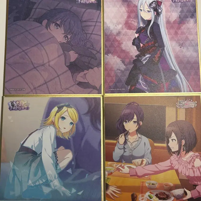 [BUNJANG] Project Sekai Mafuyu, Rin, Kanade Emperor Purple Shikishi Set / 프세카 마후유 린 카나데 엠퍼플 색지