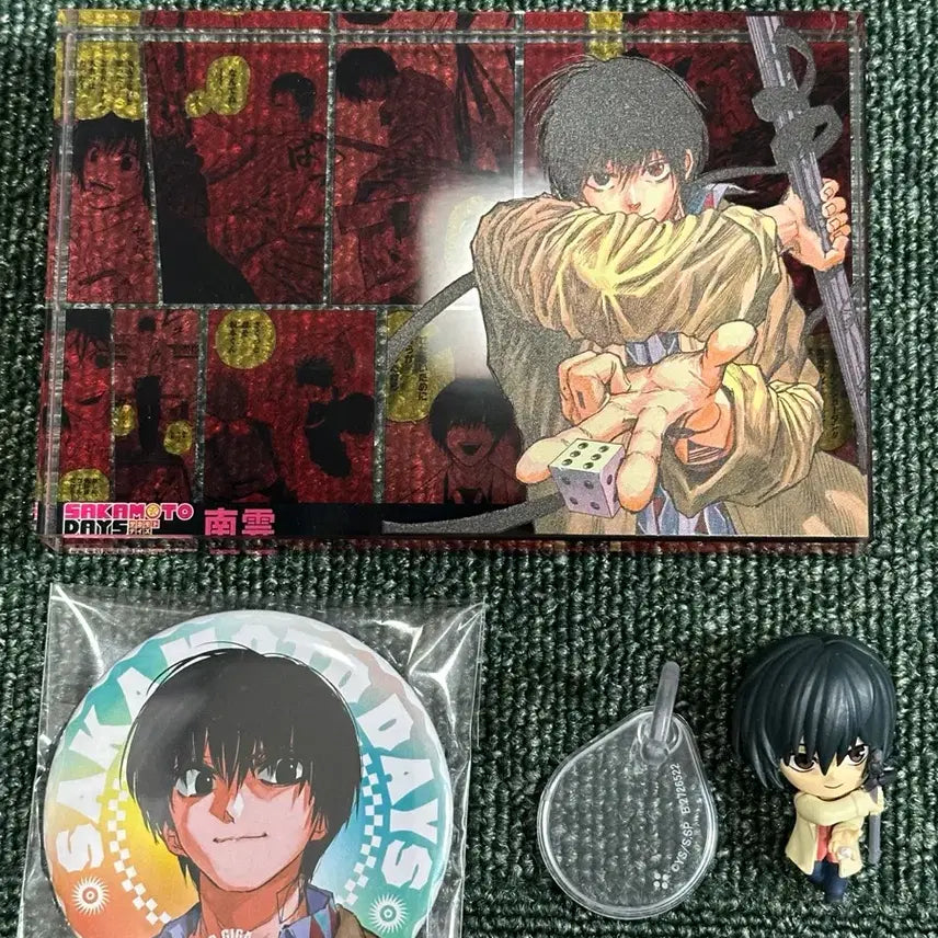 [BUNJANG] Sakamoto Days Nagumo Acrylic Block &amp; Can Badge Bundle Set / 사카데이 사카모토데이즈 나구모 아크릴블록 캔뱃지 가챠 일괄
