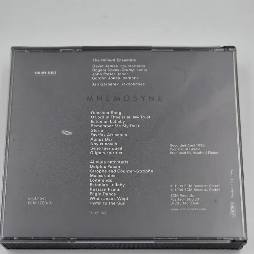 [BUNJANG] Jan Garbarek &amp; Hilliard Ensemble - Mnemosyne (2CD Set) / Jan Garbarek Hilliard Ensemble Mnemosyne