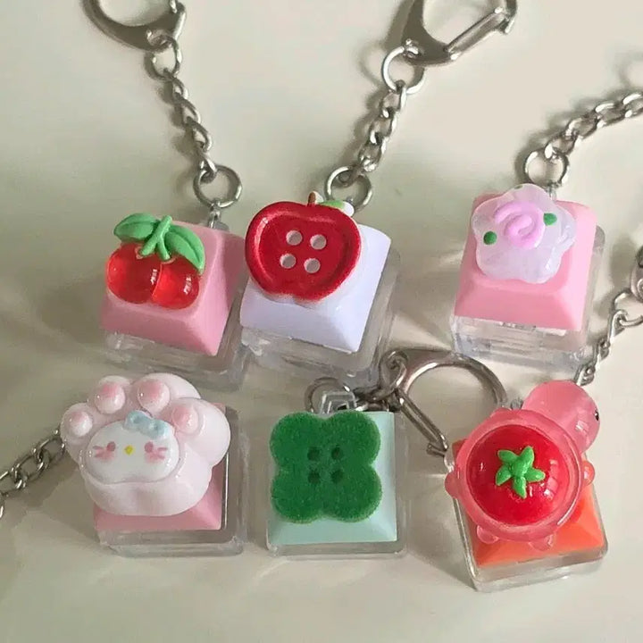 [BUNJANG] Keycap Charm Set (12 pcs) / 키캡키링 새상품6+중고6 총 12개 일괄 25000원
