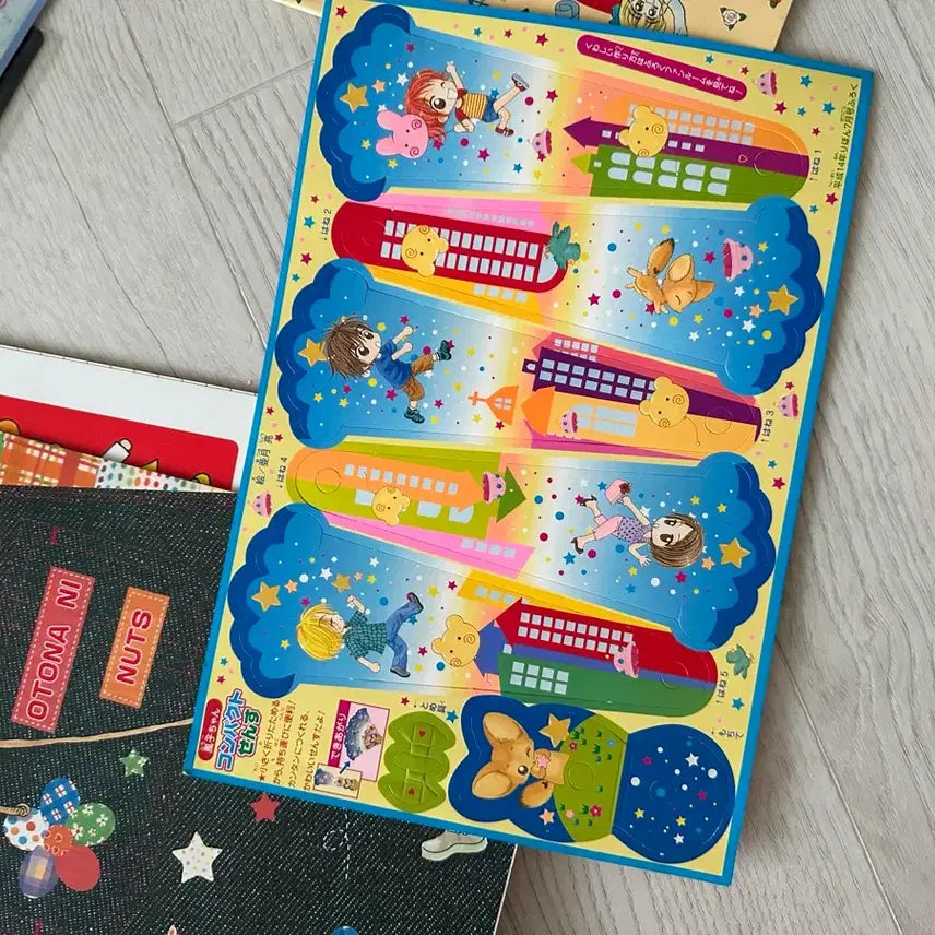 [BUNJANG] Ribbon Nakayoshi Magazine Freebie Bundle Vintage Japanese Stickers and Notebook / 리본 나카요시 잡지부록 일괄판매! 희귀 일본 빈티지