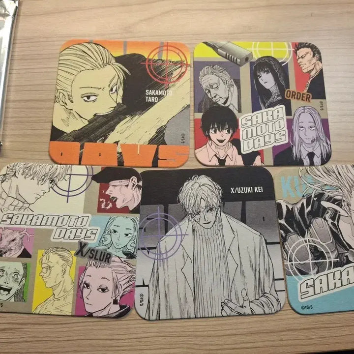 [BUNJANG] Sakamoto Days Art Coaster Bundle Set (5 pcs) / 사카데이 사카모토데이즈 아트코스터 일괄 5장 나구모 오더