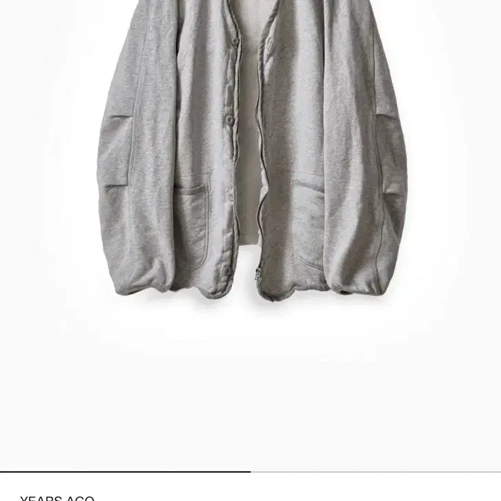[BUNJANG] Years ago Cotton Collarless Jacket Mélange Gray / [1,s] 이얼즈어고 코튼 카라리스 자켓 멜란지그레이