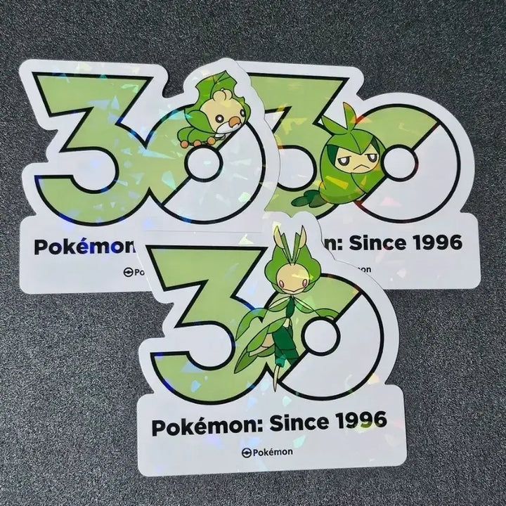[BUNJANG] Pokemon 30th Anniversary Sticker Bundle Set: Durbo, Durkun, Moramer / 일괄) 포켓몬 로고 30주년 스티커 두르보 두르쿤 모라머
