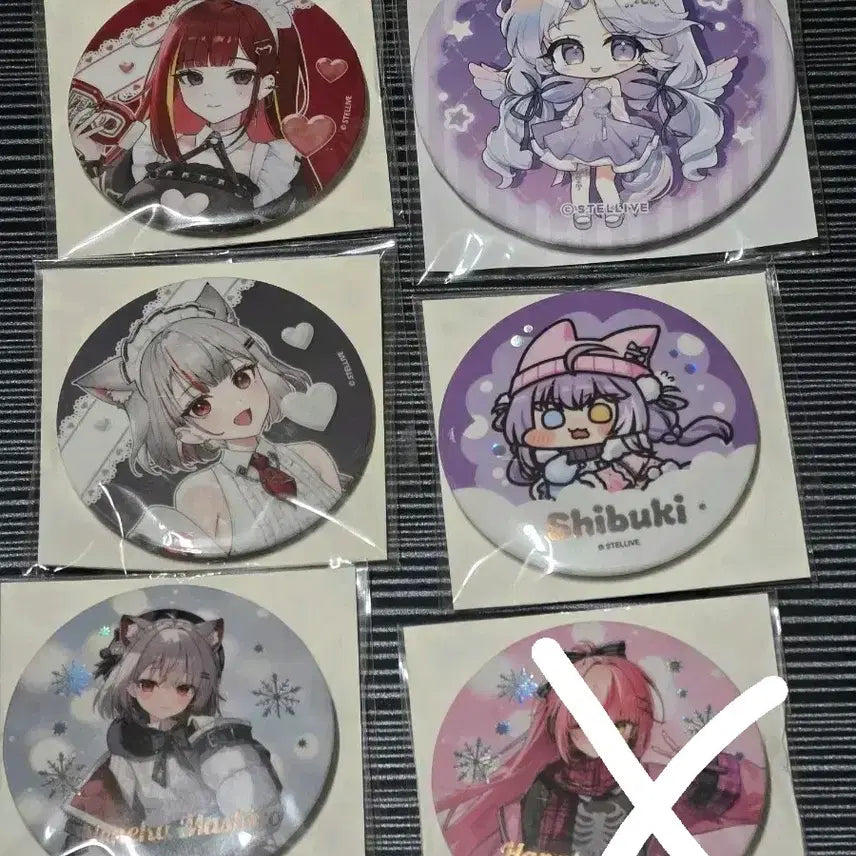 [BUNJANG] Stellive Can Badge Set (6 Types) / 스텔라이브 캔뱃지