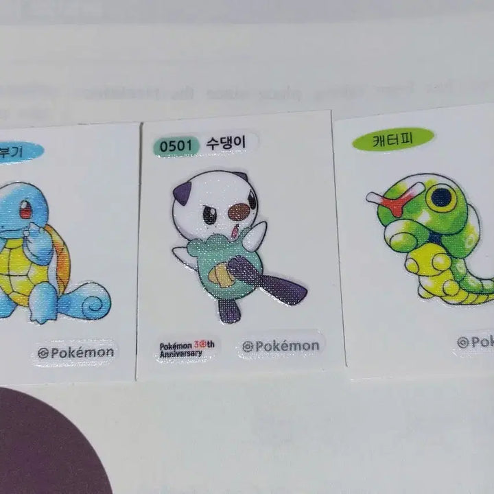 [BUNJANG] Caterpie, Squirtle, Wartortle Special Stickers / 꼬부기 캐터피 수댕이 스페셜 띠부씰