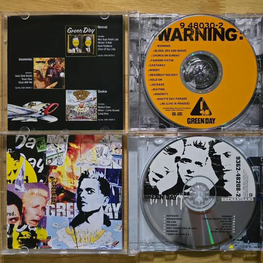 [BUNJANG] Green Day Warning &amp; Shenanigans 2CD Set / CD 음반 Green Day 그린데이 앨범 2장