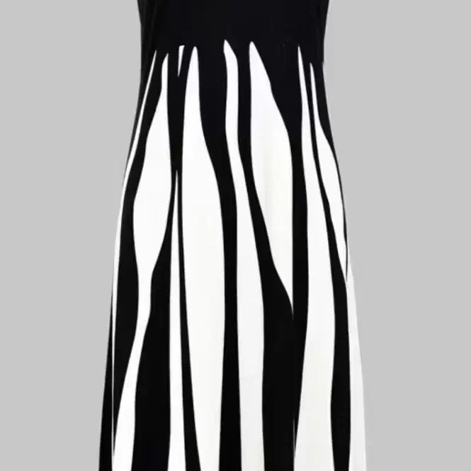 [BUNJANG] Stylish Pattern Maxi Dress / 세련 패턴 맥시 원피스m .새상품