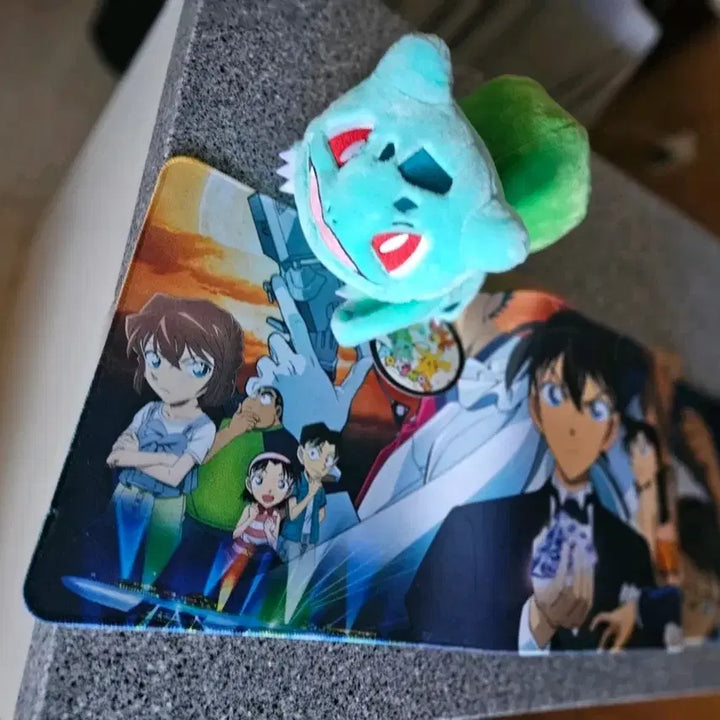 [BUNJANG] Detective Conan Shinichi Kudo &amp; Kaito Kid Desk Mat, Pokémon Plush / 명탐정코난 남도일X괴도키드 장패드, 포켓몬인형