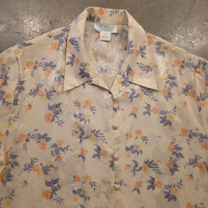 [BUNJANG] 100% Silk Jacquard Shirt / 100%실크 자카드 셔츠
