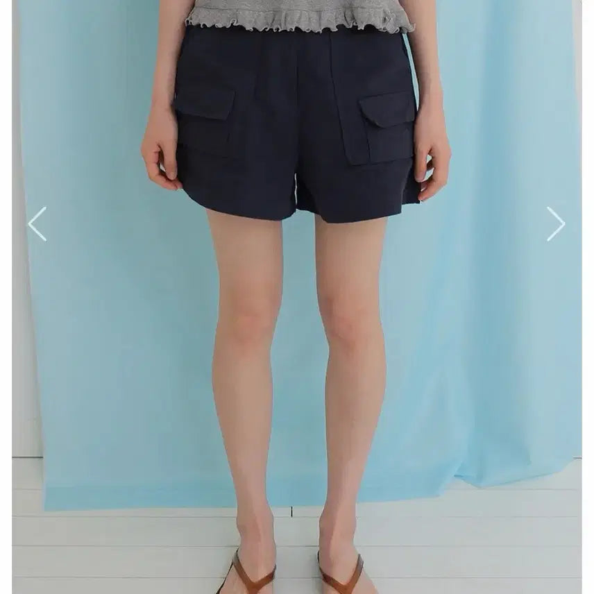 [BUNJANG] Moi Cargo Pocket Shorts Navy Medium / 모의 카고포켓쇼츠 네이비 미듐