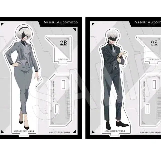 [BUNJANG] Nier: Automata 9S Suit 2B Acrylic Stand Bundle Set / 니어오토마타 9S2B 정장 아크릴 일괄