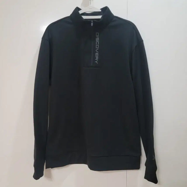 [BUNJANG] Discovery 1/4 Zip Up Sweatshirt Black 95 / 디스커버리 1/4 집업 블랙 95