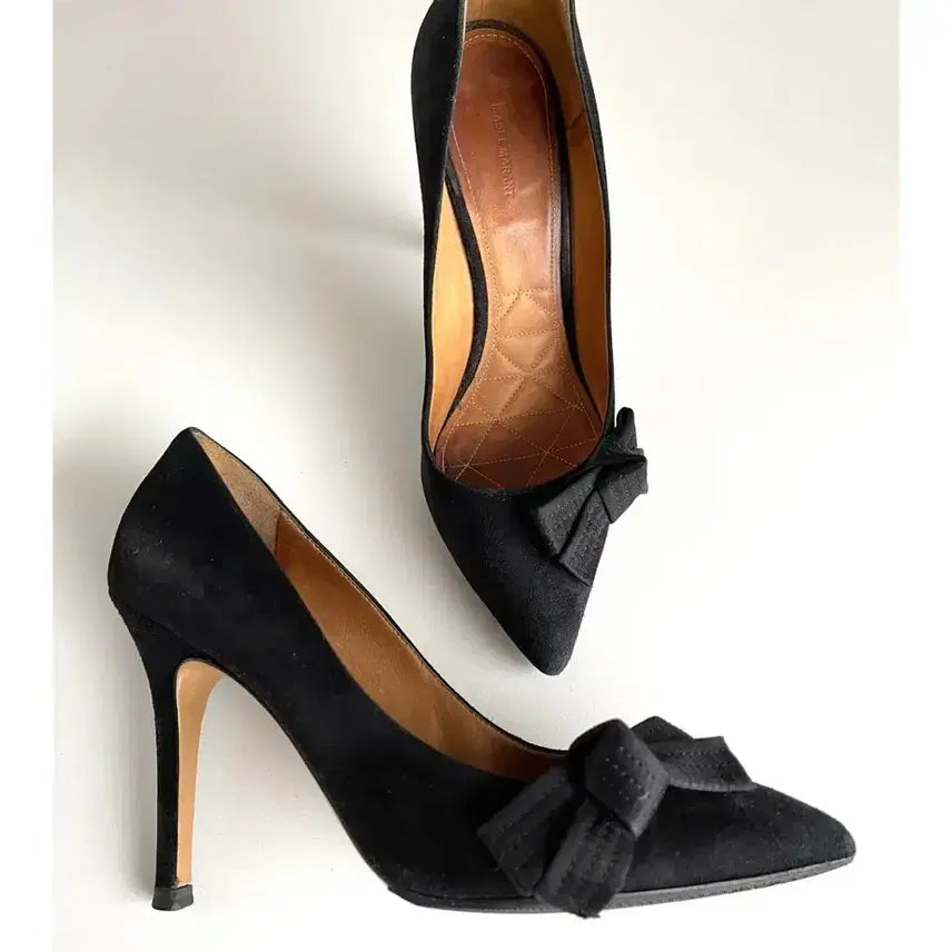 [BUNJANG] Isabel Marant Black Suede Ribbon Pumps / 이자벨마랑 블랙 스웨이드 리본 펌프스