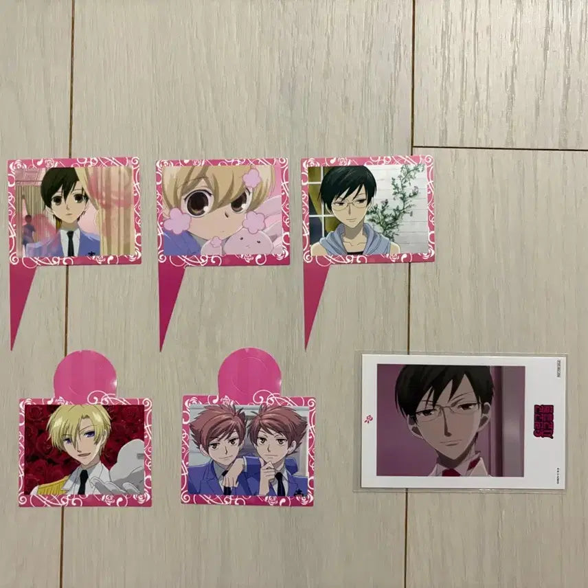 [BUNJANG] Ouran High School Host Club Drink Picks &amp; Polaroid - Kyouya, Haruhi, Tamaki (Bundle Set) / 일괄) 오란고교 호스트클럽 투니크 특전 음료픽 쿄우야 하루히 타마키