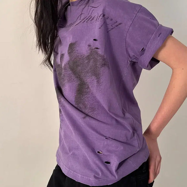 [BUNJANG] Sunburn Project DESTROYED DEVIL Overfit T-Shirt / (새상품) 썬번프로젝트 반팔 DISTROYED DEVIL OVERFIT