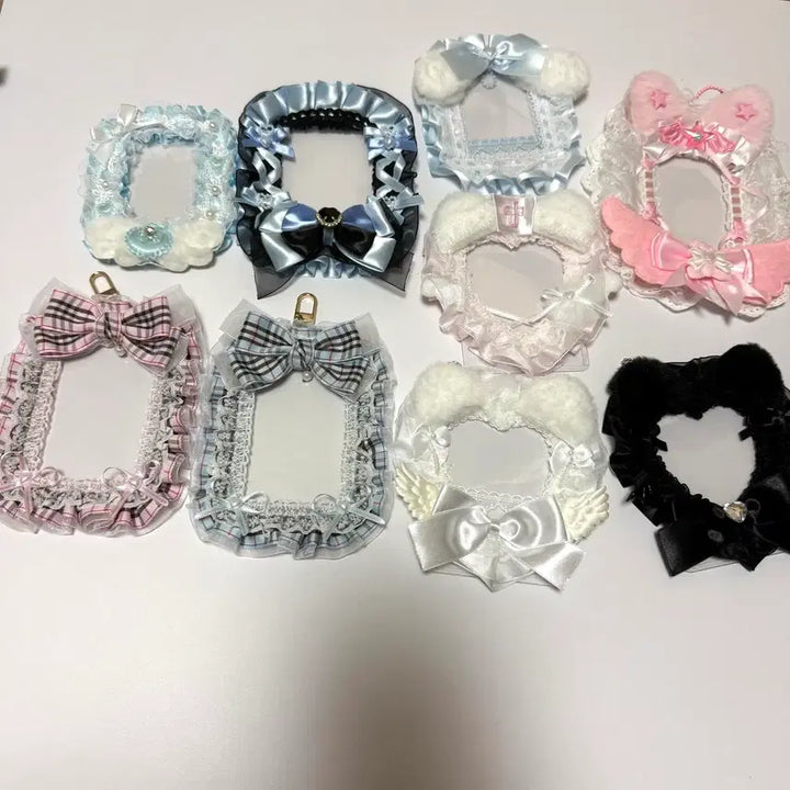[BUNJANG] Lace Ribbon Photocard Holder Frame / 포카 홀더 레이스 탑꾸 포토카드 프레임 리본