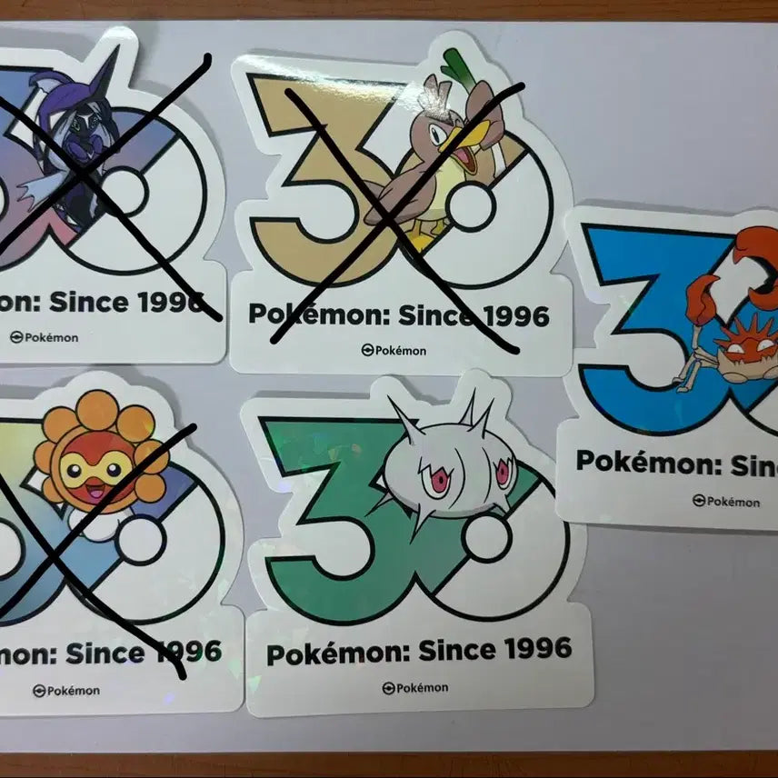 [BUNJANG] Pokemon 30th Anniversary Stickers / !!원가양도!! 포켓몬스터 30주년 스티커 판매 (개당 가격)
