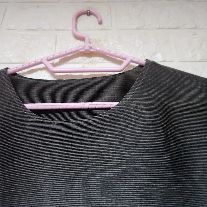 [BUNJANG] Pleats Please Black 7-Sleeve Top / 플리츠미 플리츠 블랙 7부 소매 탑