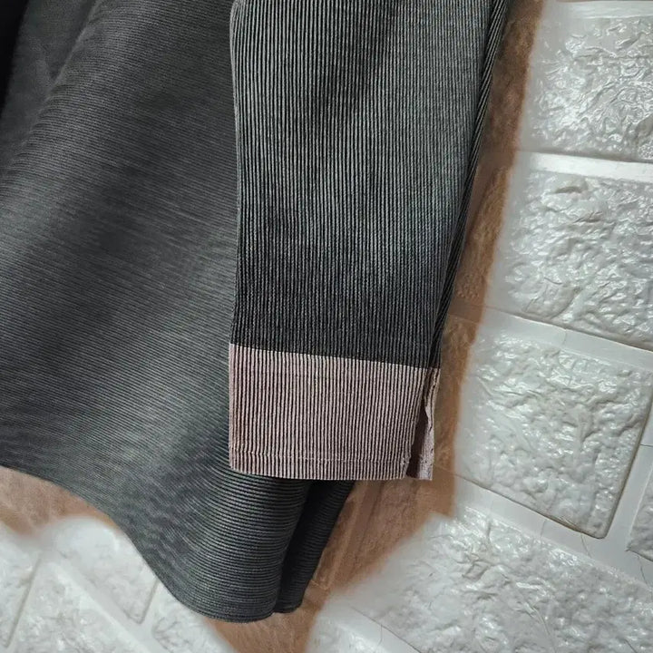 [BUNJANG] Pleats Please Black 7-Sleeve Top / 플리츠미 플리츠 블랙 7부 소매 탑
