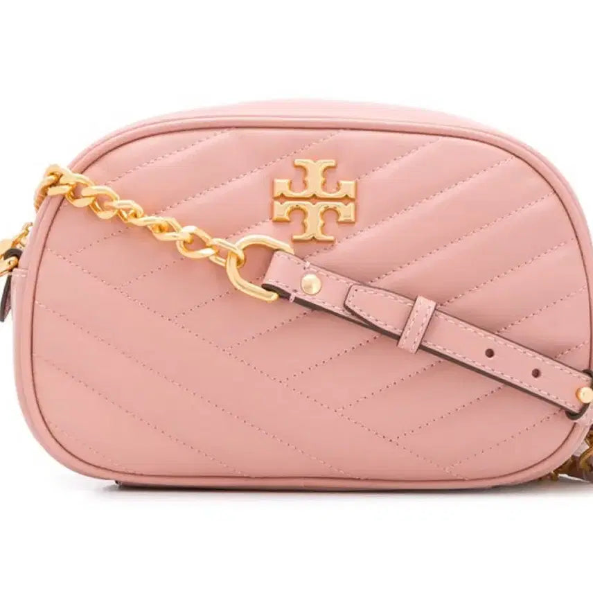 [BUNJANG] Tory Burch Kira Chevron Small Camera Bag 53113 Pink / 토리버치 가방 키라 쉐브론 스몰 카메라백 53113 핑크