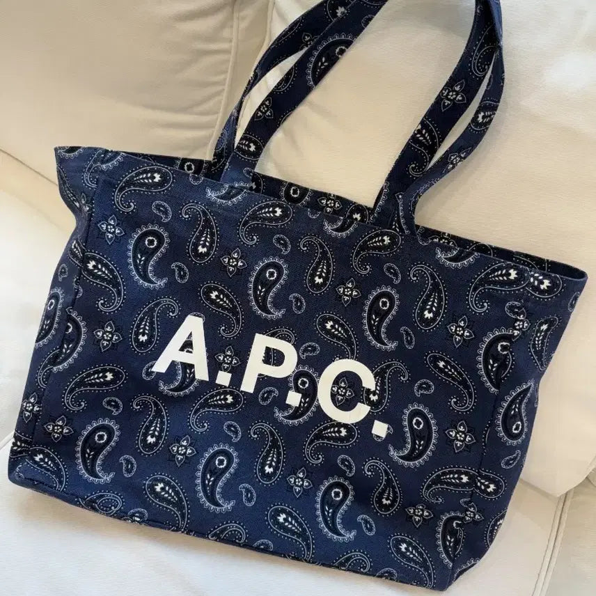 [BUNJANG] A.P.C. Paisley Canvas Tote Bag / 아페쎄 ( A.P.C. ) 페이즐리 캔버스 토트백