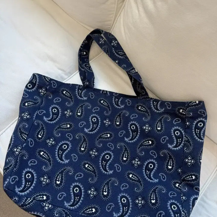 [BUNJANG] A.P.C. Paisley Canvas Tote Bag / 아페쎄 ( A.P.C. ) 페이즐리 캔버스 토트백
