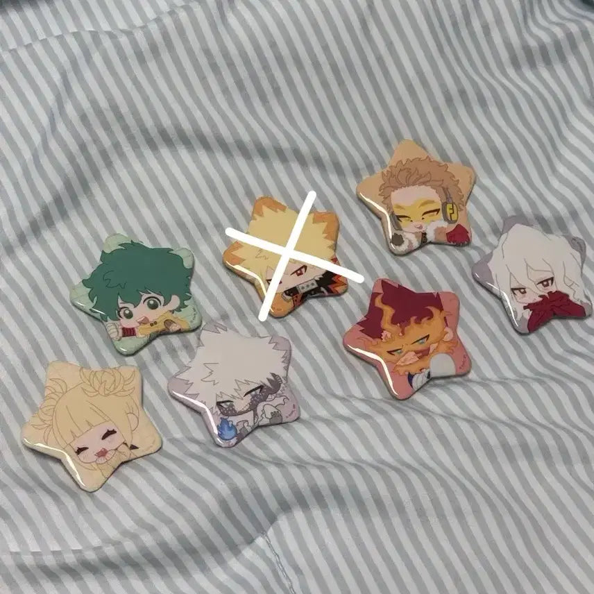 [BUNJANG] My Hero Academia Star Can Badge Set / 판매) 히로아카 별 캔뱃지 나의히어로아카데미아 나히아 잣카 시리즈