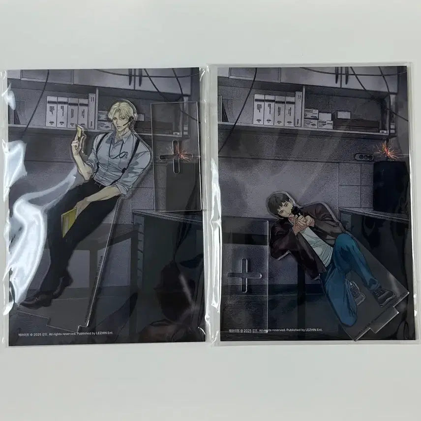 [SOLD OUT] [BUNJANG] Jaimshop Backlight Han Seoin Baek Youngwoon Acrylic Stand / 원가이하) 재이미샵 백라이트 아침이밝았습니다아크릴 스탠드 한서인 백영운