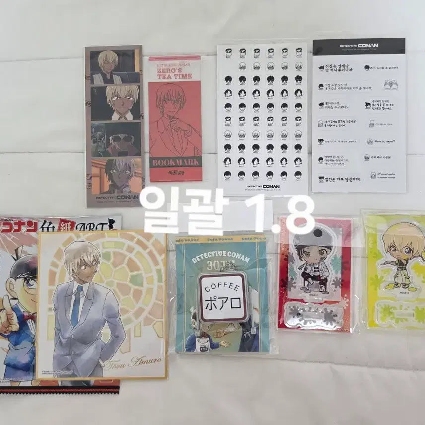 [BUNJANG] Detective Conan Amuro Tooru &amp; Akai Shuichi Mini Acrylic Stand, Shikishi, Stickers, Bookmark, and Porthos Signboard / 명탐정 코난 스티커 아무로 토오루 아카이 색지 미니 아크릴 스탠드 포와로