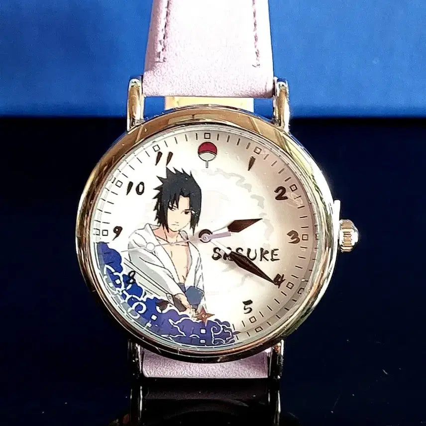 [BUNJANG] Naruto Shippuden Sasuke Design Pocket Watch + 2 Random Naruto Figures (Sealed) / 나루토 질풍전 손목시계+나루토 피규어 랜덤 2개(미개봉새상품)
