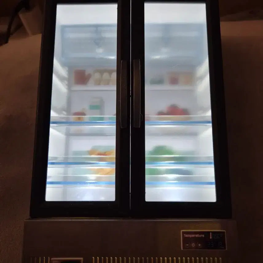 [BUNJANG] Miniature LED Refrigerator Display with Light / 가챠, 미니어처 전시용 불 들어오는 LED 냉장고