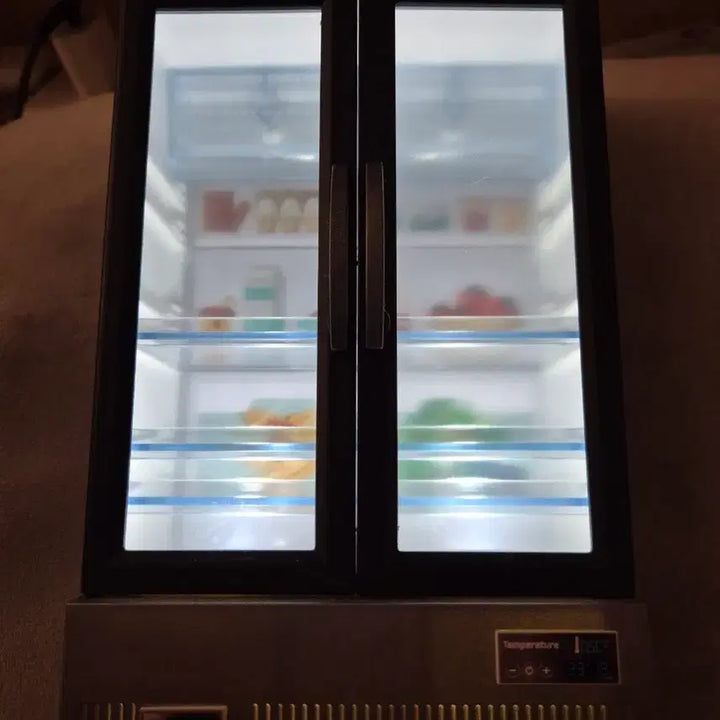 [BUNJANG] Miniature LED Refrigerator Display with Light / 가챠, 미니어처 전시용 불 들어오는 LED 냉장고