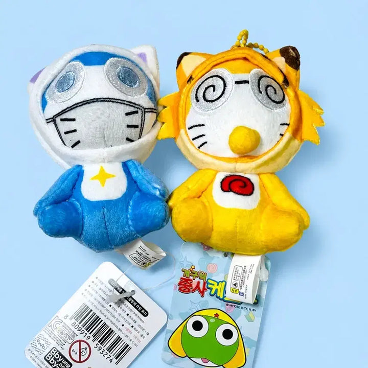 [BUNJANG] Sergeant Keroro Dororo Kururu Cat Plush Keychain Set / 정품 세트 ) 도로로 쿠루루 고양이 인형 키링 케로로