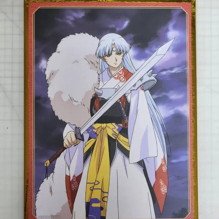 [BUNJANG] Inuyasha Omakese Collaboration Cafe Sesshomaru Random Illustration Board Shikishi / 이누야샤 오마케 콜라보카페 셋쇼마루 랜덤 일러스트보드 색지