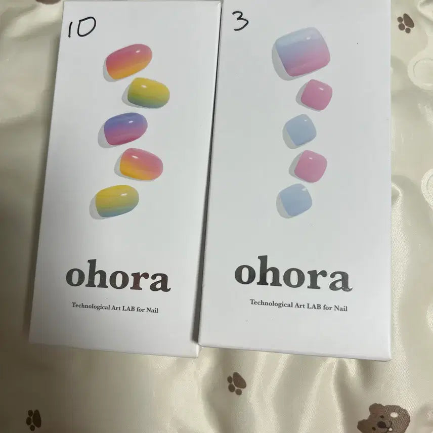 [BUNJANG] Ohora Gel Nail &amp; Pedi Sticker Set (2 Types, Gradient) / 오호라 젤 네일 / 패디 스티커 그라데이션 미사용 2종