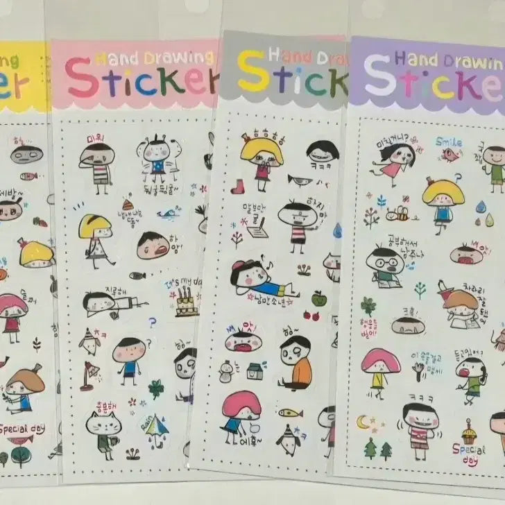 [BUNJANG] Hand-Drawn Sticker / 고전 손 드로잉 스티커