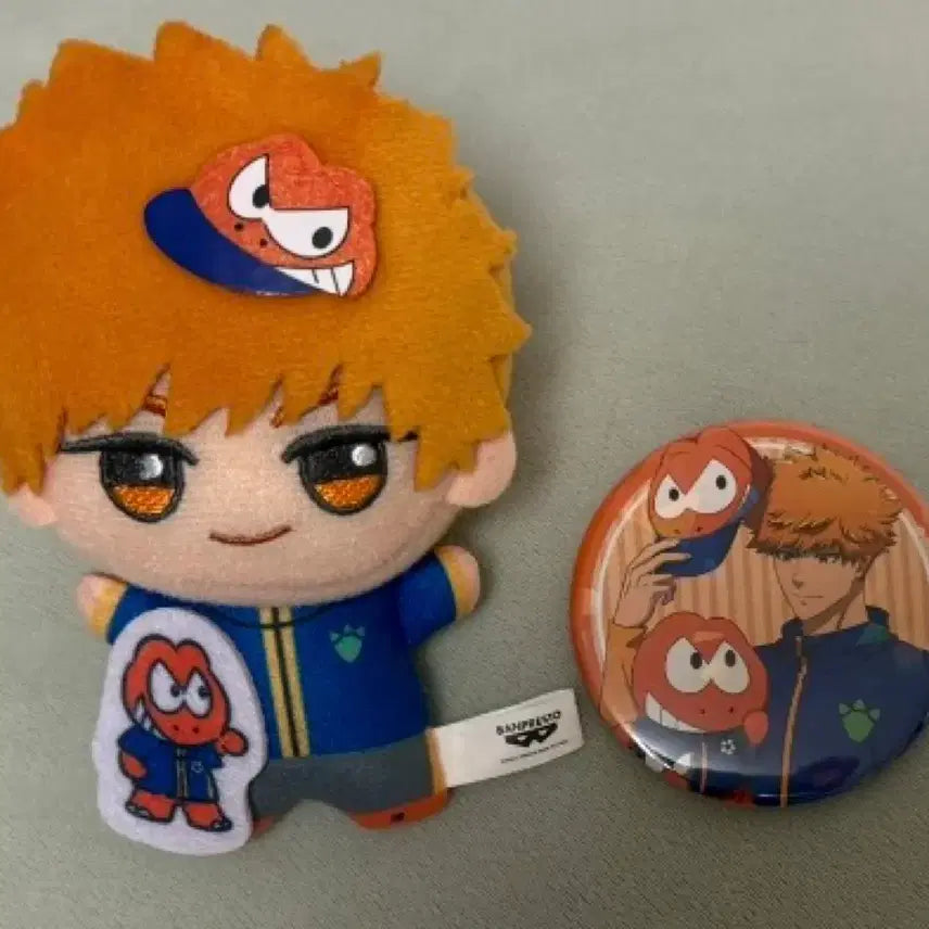 [BUNJANG] Blue Lock Kunigami Rensuke Sanrio Collaboration Chibi Plush &amp; Can Badge Set / 블루록 쿠니가미 렌스케 산리오 콜라보 누이 치비누이 치비구루미