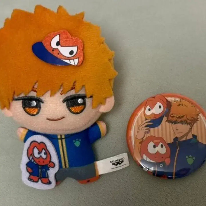 [BUNJANG] Blue Lock Kunigami Rensuke Sanrio Collaboration Chibi Plush &amp; Can Badge Set / 블루록 쿠니가미 렌스케 산리오 콜라보 누이 치비누이 치비구루미