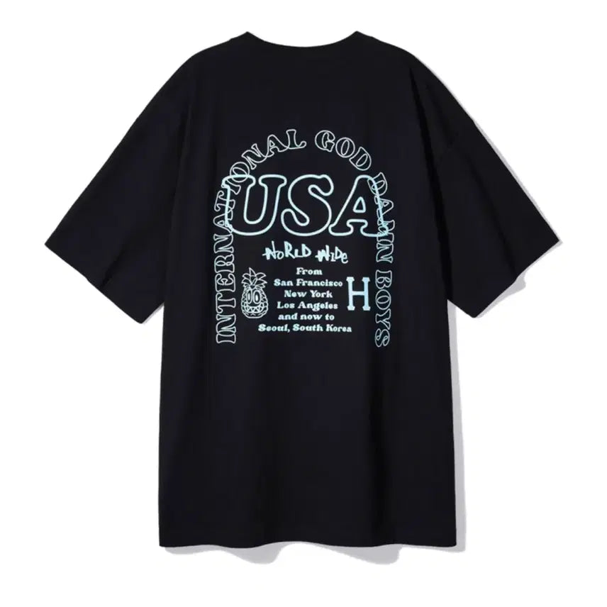 [BUNJANG] HUF Ready Pinnacle T-Shirt Black / [L] 허프 레디 피나클 티셔츠 블랙