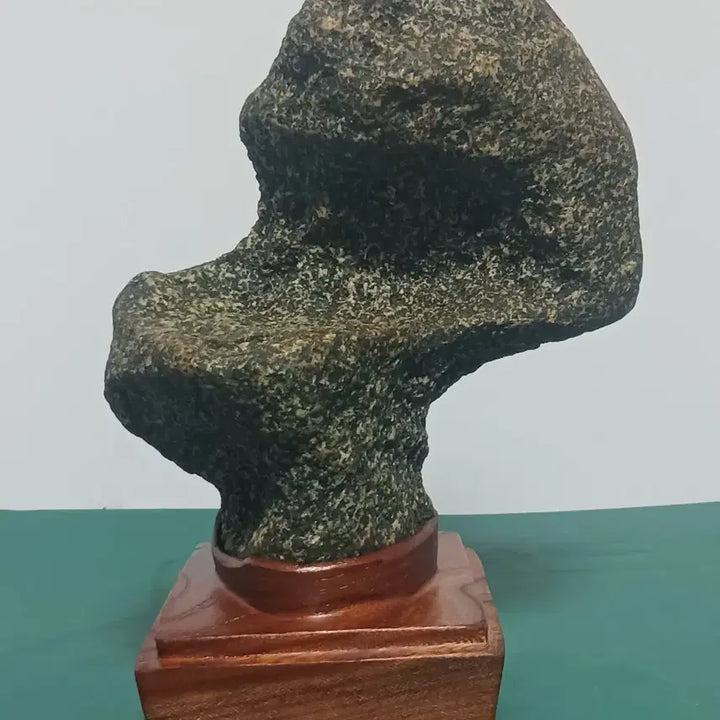 [BUNJANG] Namhangang Dol Stone with Wooden Stand / 수석(남한강)