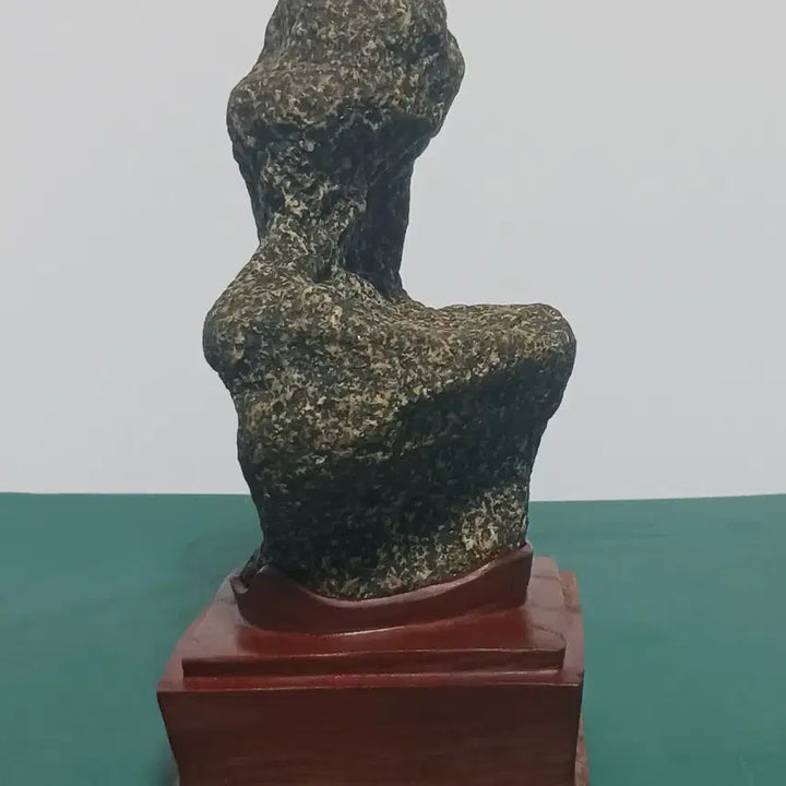 [BUNJANG] Namhangang Dol Stone with Wooden Stand / 수석(남한강)