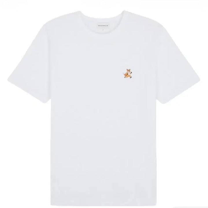 [BUNJANG] Maison Kitsuné Speedy Fox Patch Comfort T-Shirt White / 메종 키츠네 스피디 폭스 패치 컴포트 티셔츠 화이트
